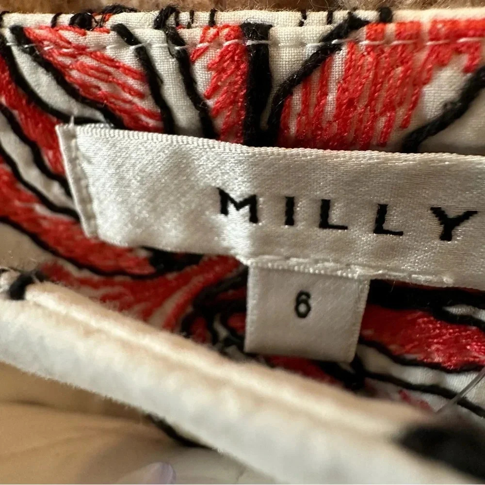 Milly Casey Women’s IGL White Multi Floral Embroidered Cotton Shorts Size 6 NWT - Picture 5 of 8